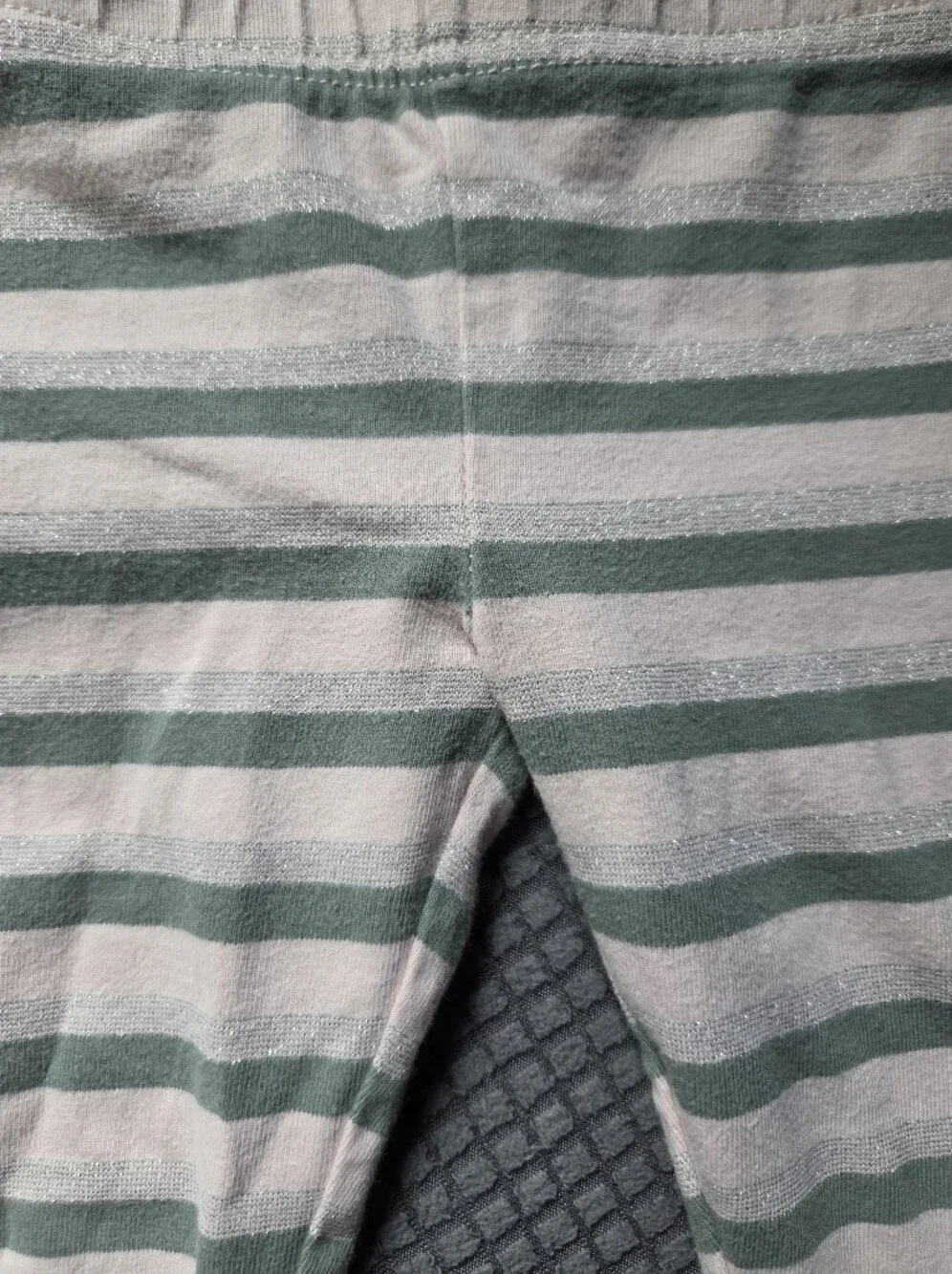 Tucker + Tate Green, Pink & Shimmering Silver Striped Kids Leggings Size 2T